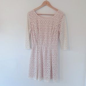 Lily Rose Ivory Mesh Dress
